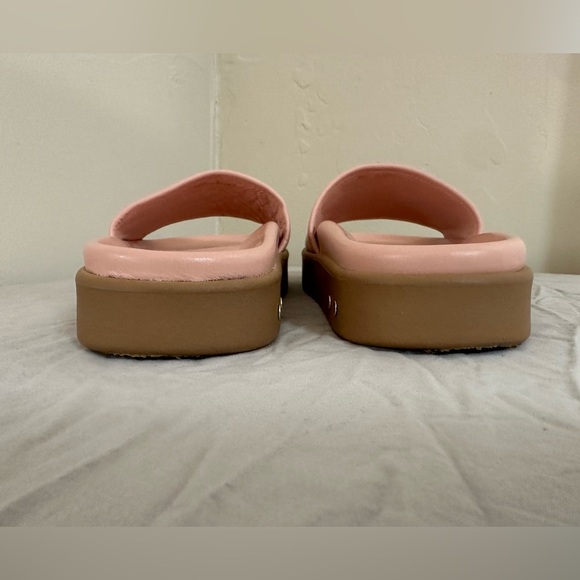 Beek Leather Platform Slides Pink Sandals Size 7 - Picture 6 of 6